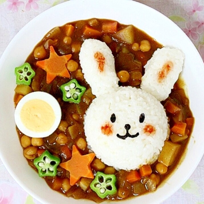 お月見に★うさぎカレー